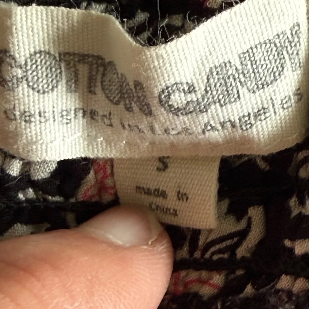 Cotton Candy LA Boho Print Tie-Back Halter Bralette Crop Top Size S - Picture 5 of 6